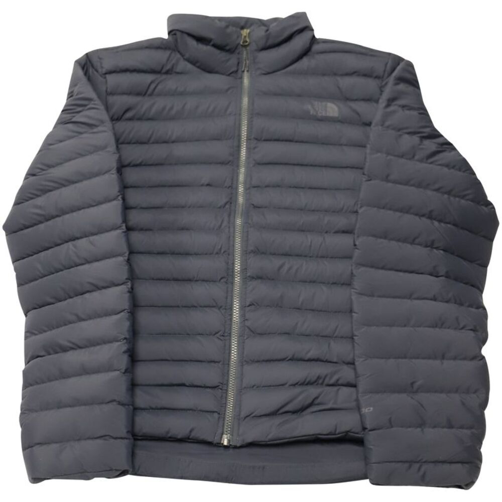 The North Face Stretch Goose-Down Quilted Water Repellant Jacket in Black Nylon